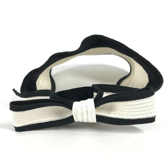 CHANEL 22P CC CC Mark Ribbon Ribbon hat Sun visor Raffia White - Picture 8 of 11
